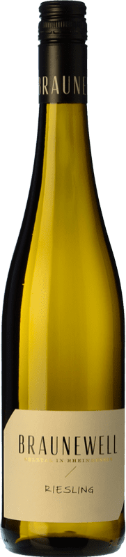 Free Shipping | White wine Braunewell Dry Aged Q.b.A. Rheinhessen Germany Riesling 75 cl