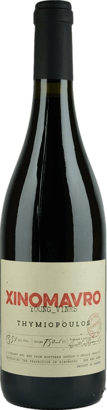 Envío gratis | Vino Tinto Apostolos Thymiopoulos Jeunes Vignes P.D.O. Naoussa Macedonia Grecia Mavro 75 cl