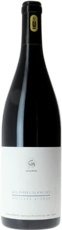 Envío gratis | Vino tinto Le Clos des Grillons Terres Blanches Vieilles Vignes Rhône Francia Syrah, Garnacha Tintorera Ecológico 75 cl