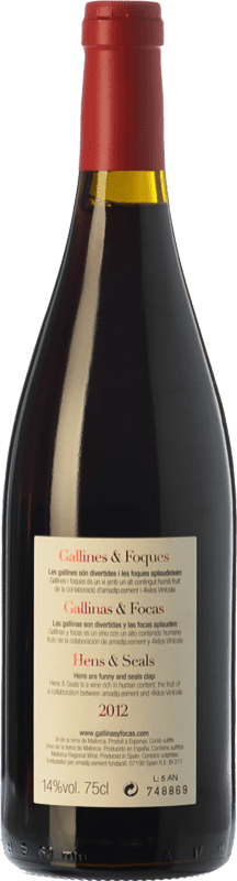 23,95 € Free Shipping | Red wine 4 Kilos Gallinas & Focas Crianza I.G.P. Vi de la Terra de Mallorca Balearic Islands Spain Syrah, Mantonegro Bottle 75 cl