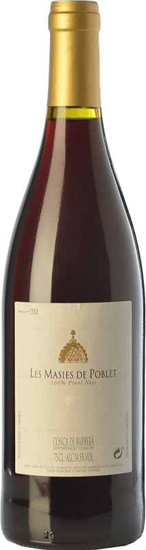 24,95 € | Red wine Abadia de Poblet Les Masies Crianza D.O. Conca de Barberà Catalonia Spain Pinot Black Bottle 75 cl