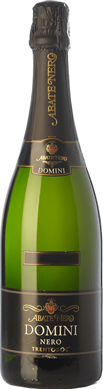 Envío gratis | Espumoso blanco Abate Nero Domini Nero Brut D.O.C. Trento Trentino Italia Pinot Negro 75 cl