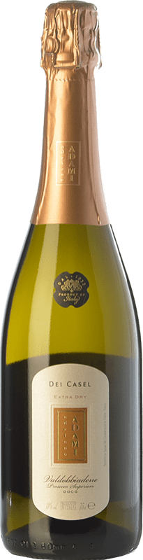 Envoi gratuit | Blanc mousseux Adami Dei Casel Extra- Brut D.O.C.G. Prosecco di Conegliano-Valdobbiadene Trévise Italie Glera 75 cl