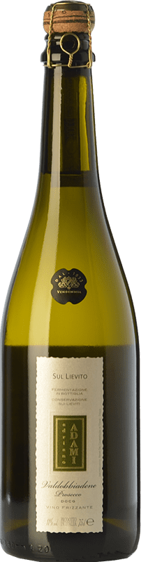 Free Shipping | White Sparkling Wine Adami Frizzante Sul Lievito D.O.C.G. Prosecco di Conegliano-Valdobbiadene Treviso Italy Glera 75 cl
