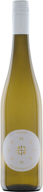 Бесплатная доставка | Белое вино Agripunica Samas I.G.T. Isola dei Nuraghi Sardegna Италия Chardonnay — Шардоне, Vermentino — Верментино 75 cl