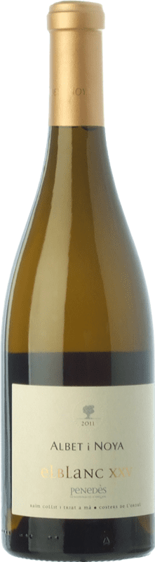 32,95 € Free Shipping | White wine Albet i Noya El Blanc XXV Crianza D.O. Penedès Catalonia Spain Viognier, Marina Rion, Vidal Bottle 75 cl