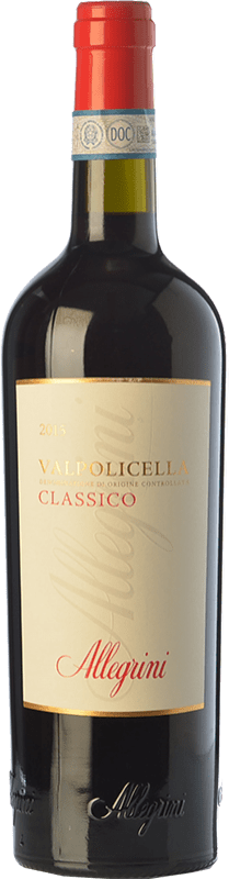 16,95 € Free Shipping | Red wine Allegrini Classico D.O.C. Valpolicella Veneto Italy Corvina, Rondinella, Molinara Bottle 75 cl