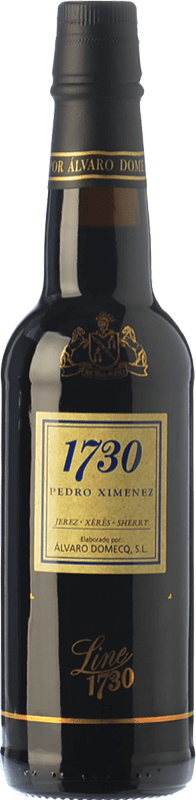 24,95 € Kostenloser Versand | Süßer Wein Domecq PX 1730 D.O. Manzanilla-Sanlúcar de Barrameda Halbe Flasche 37 cl
