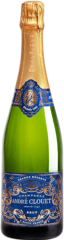 37,95 € | 白起泡酒 André Clouet 香槟 大储备 A.O.C. Champagne 香槟酒 法国 Pinot Black 75 cl