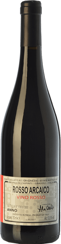 16,95 € | Red wine Andrea Occhipinti Rosso Arcaico I.G.T. Lazio Lazio Italy Grenache Tintorera, Aleático Bottle 75 cl
