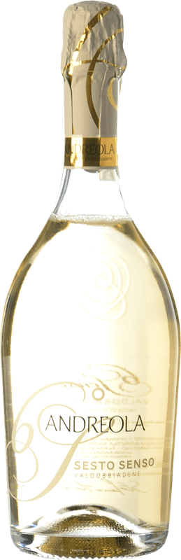 Envoi gratuit | Blanc mousseux Andreola Superiore Sesto Senso Sec D.O.C.G. Prosecco di Conegliano-Valdobbiadene Trévise Italie Glera, Bianchetta, Perera 75 cl