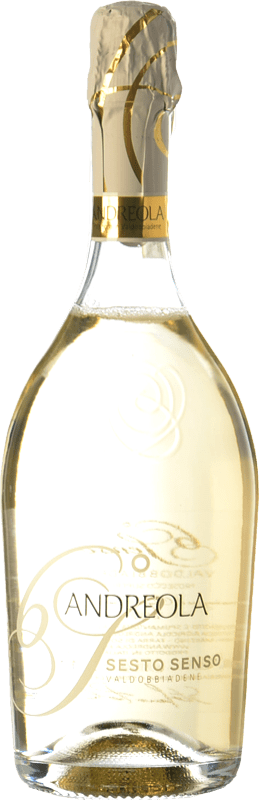 Free Shipping | White Sparkling Wine Andreola Sesto Senso Seco — Dry Superior D.O.C.G. Prosecco di Conegliano-Valdobbiadene Treviso Italy Glera, Bianchetta, Perera 75 cl