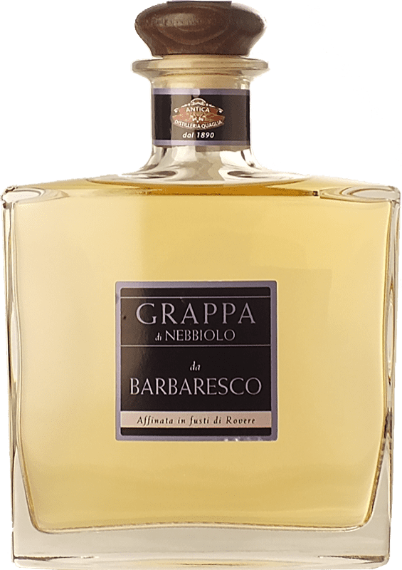 Envio grátis | Aguardente Grappa Quaglia Barbaresco I.G.T. Grappa Piemontese Piemonte Itália Garrafa Medium 50 cl