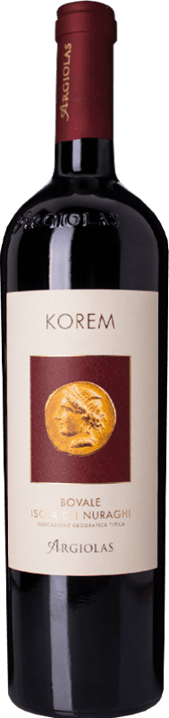 34,95 € | Red wine Argiolas Korem I.G.T. Isola dei Nuraghi Sardegna Italy Carignan, Bobal, Cannonau Bottle 75 cl