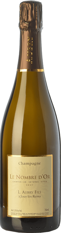 免费送货 | 白起泡酒 Aubry Le Nombre d'Or 香槟 A.O.C. Champagne 香槟酒 法国 Chardonnay, Pinot Grey, Petit Meslier 75 cl