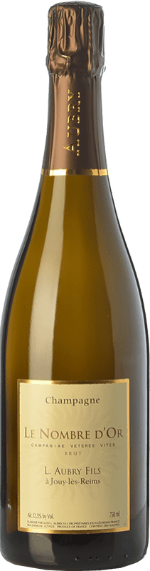 Kostenloser Versand | Weißer Sekt Aubry Le Nombre d'Or Brut — Herb A.O.C. Champagne Champagner Frankreich Chardonnay, Pinot Gris — Grauburgunder, Petit Meslier 75 cl
