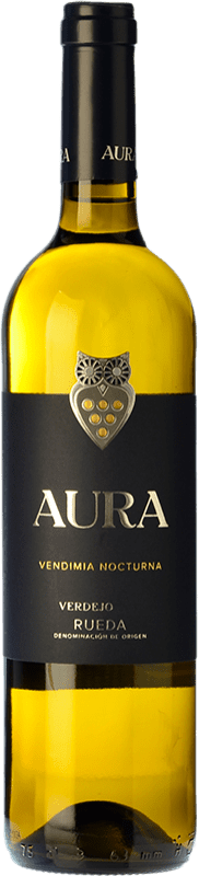 Envío gratis | Vino blanco Aura Vendimia Nocturna D.O. Rueda Castilla y León España Verdejo 75 cl