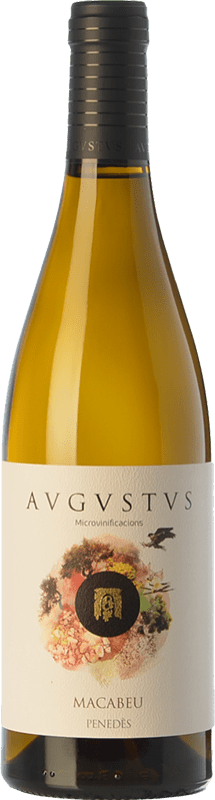 16,95 € Free Shipping | White wine Augustus Microvinificacions Macabeu Crianza D.O. Penedès Catalonia Spain Macabeo Bottle 75 cl