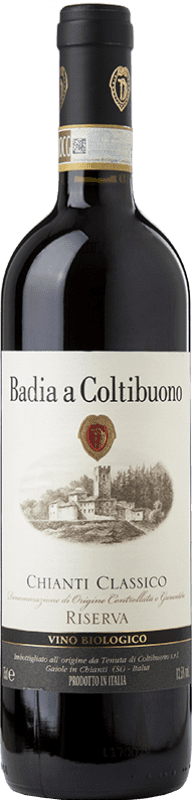 36,95 € | Rotwein Badia a Coltibuono Reserve D.O.C.G. Chianti Classico Toskana Italien Sangiovese, Colorino, Canaiolo, Ciliegiolo Ökologisch 75 cl
