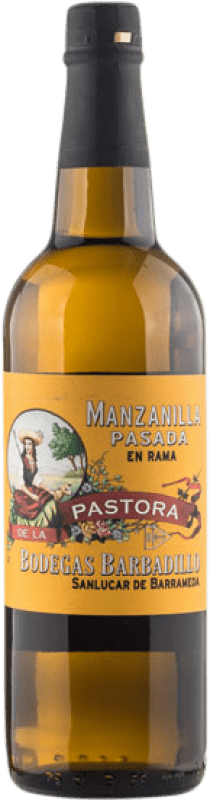 18,95 € Free Shipping | Fortified wine Barbadillo Manzanilla Pasada Pastora D.O. Manzanilla-Sanlúcar de Barrameda Andalusia Spain Palomino Fino Bottle 75 cl