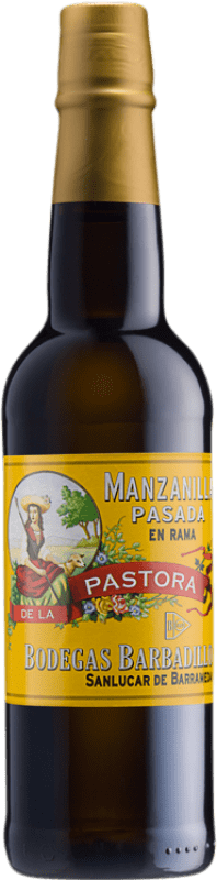 Envio grátis | Vinho Generoso Fortificado Barbadillo Pastora Pasada D.O. Manzanilla-Sanlúcar de Barrameda Andaluzia Espanha Palomino Fino Meia Garrafa 37 cl