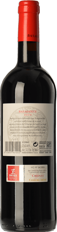 14,95 € | Red wine Basagoiti Crianza D.O.Ca. Rioja The Rioja Spain Tempranillo, Grenache Bottle 75 cl