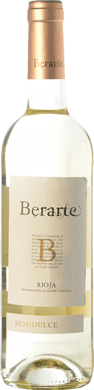 Free Shipping | White wine Berarte Semi-Dry Semi-Sweet D.O.Ca. Rioja The Rioja Spain Viura Organic 75 cl