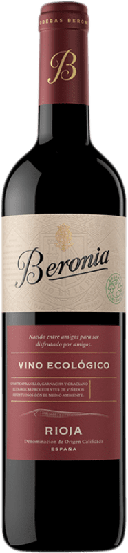 10,95 € | Red wine Beronia Ecológico Joven D.O.Ca. Rioja The Rioja Spain Tempranillo Bottle 75 cl