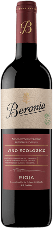 12,95 € | Red wine Beronia Ecológico Young D.O.Ca. Rioja The Rioja Spain Tempranillo Bottle 75 cl