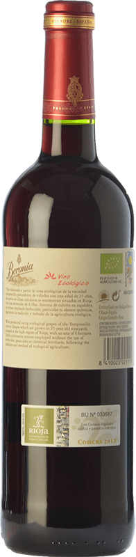 11,95 € | Red wine Beronia Ecológico Joven D.O.Ca. Rioja The Rioja Spain Tempranillo Bottle 75 cl
