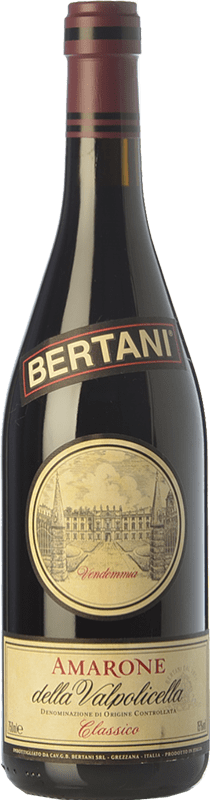 123,95 € | Red wine Bertani Classico 2008 D.O.C.G. Amarone della Valpolicella Veneto Italy Corvina, Rondinella Bottle 75 cl
