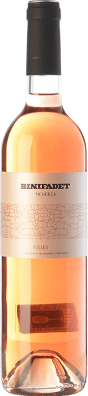 16,95 € | Rosé wine Binifadet I.G.P. Vi de la Terra de Illa de Menorca Balearic Islands Spain Merlot, Monastrell Bottle 75 cl
