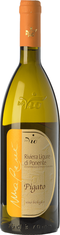 Free Shipping | White wine BioVio Marené D.O.C. Riviera Ligure di Ponente Liguria Italy Pigato Organic 75 cl