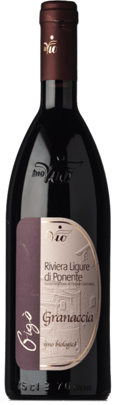 15,95 € | Red wine BioVio Granaccia D.O.C. Riviera Ligure di Ponente Liguria Italy Grenache 75 cl