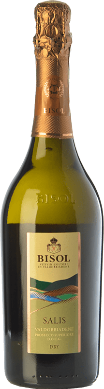 16,95 € | Белое игристое Bisol Salis сухой D.O.C.G. Prosecco Treviso Италия Glera 75 cl