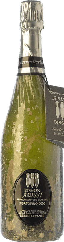 44,95 € Free Shipping | White sparkling Bisson Abissi Dosage Zero I.G.T. Portofino Liguria Italy Vermentino, Pigato, Bianchetta Bottle 75 cl