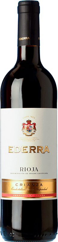 6,95 € Free Shipping | Red wine Bodegas Bilbaínas Ederra Crianza D.O.Ca. Rioja The Rioja Spain Tempranillo Bottle 75 cl