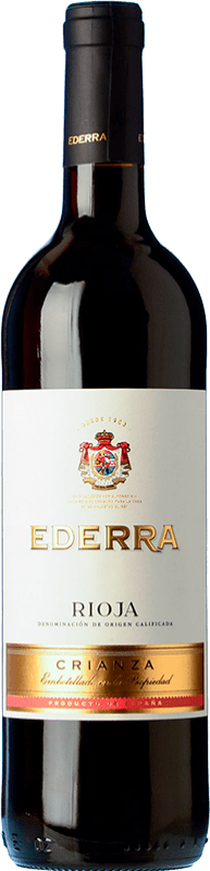 8,95 € Spedizione Gratuita | Vino Rosso Bodegas Bilbaínas Ederra Crianza — Invecchiato in Botte D.O.Ca. Rioja