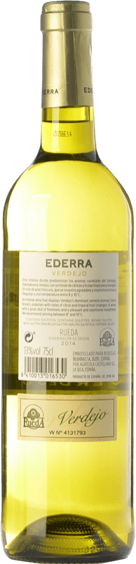 6,95 € | White wine Bodegas Bilbaínas Ederra Verdejo Joven D.O. Rueda Castilla y León Spain Viura, Verdejo Bottle 75 cl