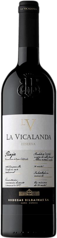 18,95 € | Red wine Bodegas Bilbaínas La Vicalanda Reserva D.O.Ca. Rioja The Rioja Spain Tempranillo Bottle 75 cl
