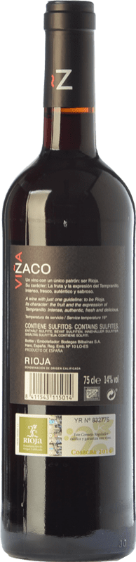 8,95 € Free Shipping | Red wine Bodegas Bilbaínas Viña Zaco Joven D.O.Ca. Rioja The Rioja Spain Tempranillo Bottle 75 cl