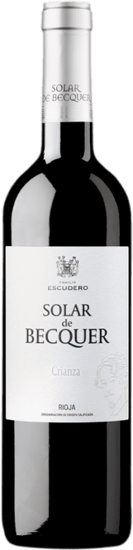 10,95 € Kostenloser Versand | Rotwein Bodegas Escudero Solar de Becquer Crianza — Kurze Fassreifung D.O.Ca. Rioja