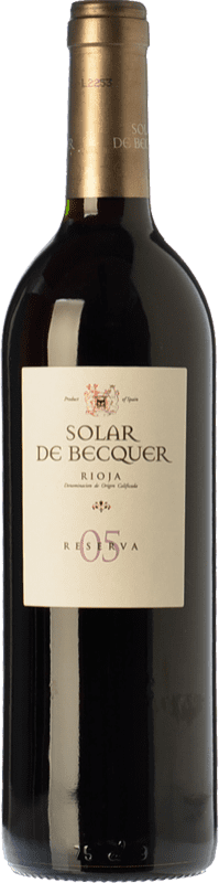 10,95 € Free Shipping | Red wine Bodegas Escudero Solar de Becquer Reserva D.O.Ca. Rioja The Rioja Spain Tempranillo, Grenache, Mazuelo Bottle 75 cl