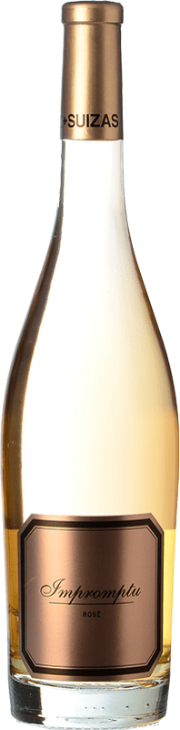 24,95 € Free Shipping | Rosé wine Hispano-Suizas Impromptu Rosé D.O. Valencia Valencian Community Spain Pinot Black Bottle 75 cl