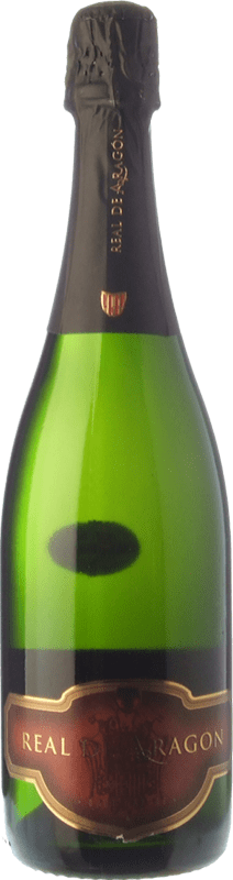 Envoi gratuit | Blanc mousseux Langa Real de Aragón Brut Nature Réserve D.O. Cava Catalogne Espagne Macabeo, Chardonnay 75 cl