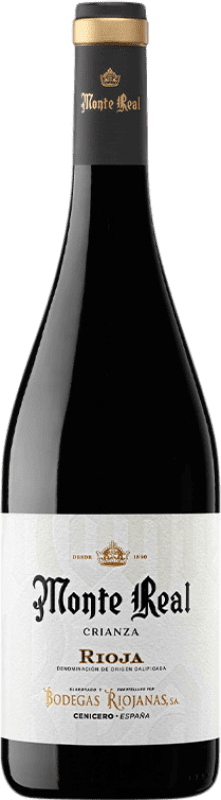12,95 € | Red wine Bodegas Riojanas Monte Real Aged D.O.Ca. Rioja The Rioja Spain Tempranillo Bottle 75 cl