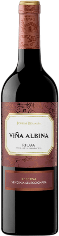 11,95 € Free Shipping | Red wine Bodegas Riojanas Viña Albina Selección Reserva D.O.Ca. Rioja The Rioja Spain Tempranillo, Graciano, Mazuelo Bottle 75 cl
