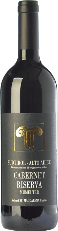 36,95 € | Red wine Bolzano Cabernet Riserva Mumelter Reserva D.O.C. Alto Adige Trentino-Alto Adige Italy Cabernet Sauvignon, Cabernet Franc Bottle 75 cl