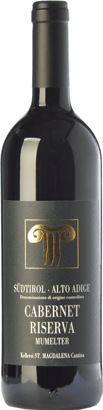 36,95 € | Red wine Bolzano Cabernet Riserva Mumelter Reserve D.O.C. Alto Adige Trentino-Alto Adige Italy Cabernet Sauvignon, Cabernet Franc Bottle 75 cl