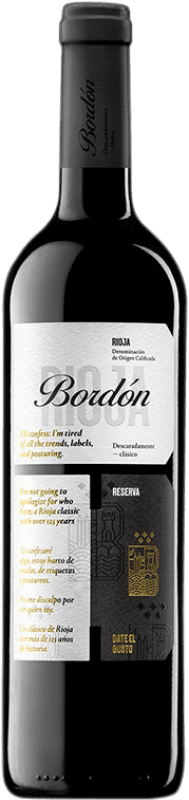 19,95 € Spedizione Gratuita | Vino rosso Bodegas Franco Españolas Bordón Riserva D.O.Ca. Rioja